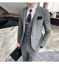 Fatos de casamento formais masculinos, snoking para noivo, jaqueta, calça, cole - loja online