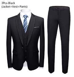 Ternos Para Homens Elegante Blazers Set Casamento Luxo 3 Peças Business Formal - loja online