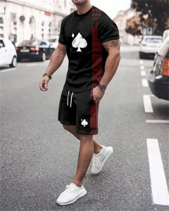 Verão dos homens 3D Casual Impresso Moda Divertida Em Torno Do Pescoço K Carta