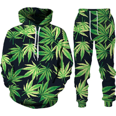 Conjunto de camisola com capuz estampado em 3D vegetal venenoso masculino, roupa - comprar online