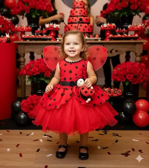 Vestido Temáticos Luxinho Joaninha - comprar online