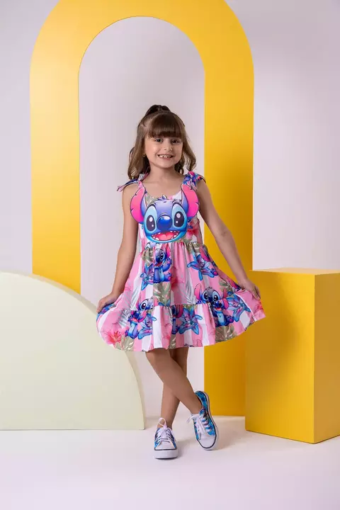 Vestido Temáticos Stitch Rosa - comprar online