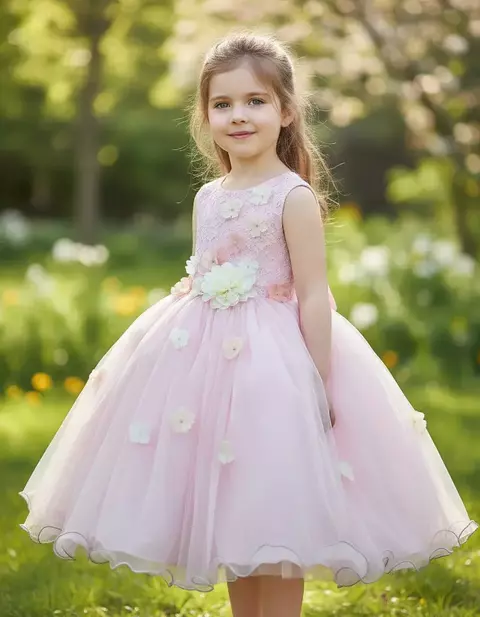 Vestido Juvenil Regata Flores Rosa Bebe - comprar online