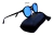 Óculos de Sol Oron Redondo Esportivo Espelhado Polarizado Bloom Preto Fosco C/Azul (Unissex) - comprar online