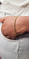 Pulseira torcida dourada