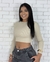Cropped Manga Longa Canelado - comprar online