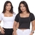 Kit 2 Cropped Decote quadrado - loja online