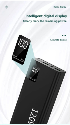 Carregador Portátil Xiaomi- Alta Potência e Alta Capacidade, 30000mAh, 120W, Carregamento - comprar online