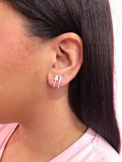 Brinco Dois Aros Gota e Palitinho - comprar online