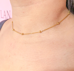 Colar Bolinhas Dourado - comprar online