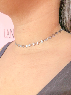 Choker Corações Floquinho na internet