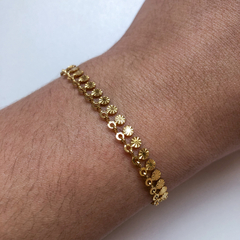 Pulseira Floquinhos Dourada na internet
