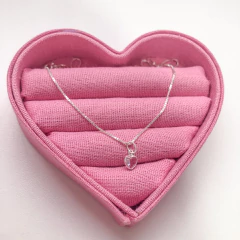 Colar Coração Rosa