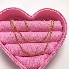 Pulseira Fina Dupla com Bolinhas Dourada na internet