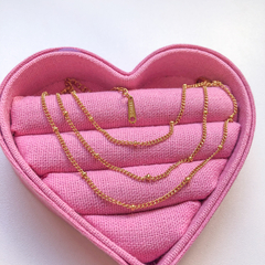Pulseira Fina Tripla com Bolinhas Dourada na internet