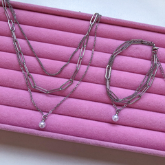 Conjunto Triplo Colar e Pulseira - comprar online