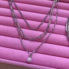 Conjunto Triplo Colar e Pulseira - Lana Izidoro Moda e Acessórios