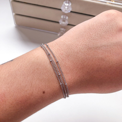 Pulseira Fina Tripla com Bolinhas - Lana Izidoro Moda e Acessórios