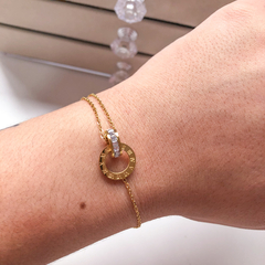 Pulseira Números Romanos Dourado - loja online