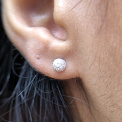Imagem do Brinco Bolinha Cravejada e Piercing de Pressão