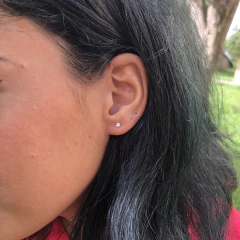 Brinco Ponto de Luz Estrela 3mm - loja online