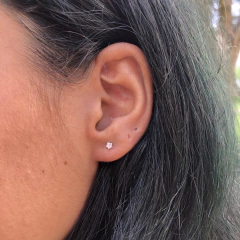 Brinco Ponto de Luz Estrela 3mm - Lana Izidoro Moda e Acessórios