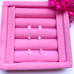 Trio de brincos gota - comprar online