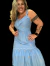 Vestido longo alça com laise na barra - vistacastellani