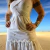 Vestido longo alça com laise na barra - loja online
