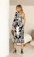 VESTIDO UM OMBRO MALHA TUBINHO MIDI ESTAMPA FLORAL P/ B na internet