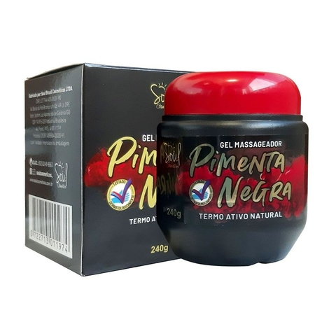 POMADA MASSAGEADOR PIMENTA NEGRA 240 G