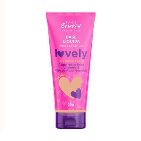 BASE LIQUIDA MEDIA COBERTURA 30ML LOVELY A COR CLARA