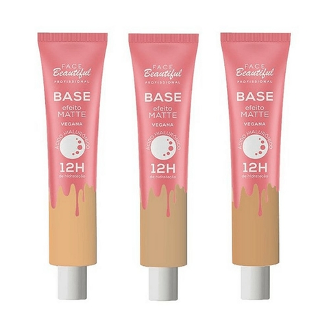 BASE MATTE VEGANA 12HS DE HIDRATAÇÃO A FACE BEAUTIFUL