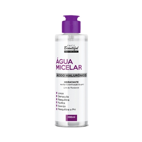 AGUA MICELAR ACIDO HIALURONICO 200 ML FACEBEAUTIFUL