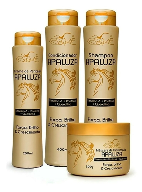 KIT 4 ITENS CAPILAR APALUZA BELKIT