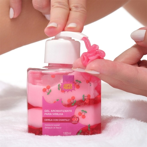 GEL AROMATIZANTE PARA VIRILHA CEREJA C/CHANTILLY 180ML SUPER PODERES