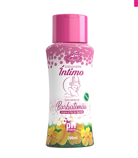 SABONETE INTIMO COM EXTRATOS DE BARBATIMAO AROEIRA E FLOR DE ALGODAO SLEEVE 200ML BELKIT
