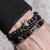 Conjunto de Pulseiras de Luxo Masculina Aço Inoxidável - comprar online