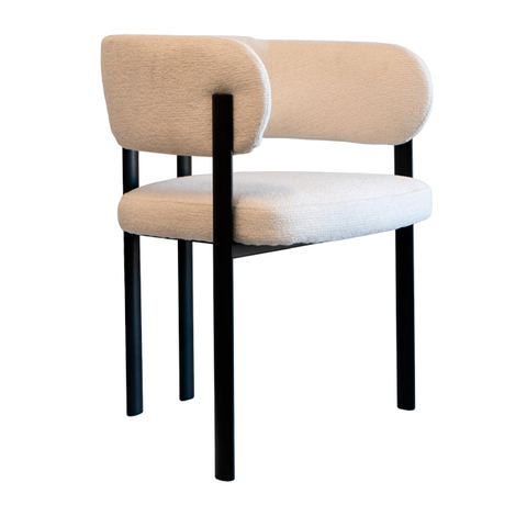 Sillón chenille negra - comprar online