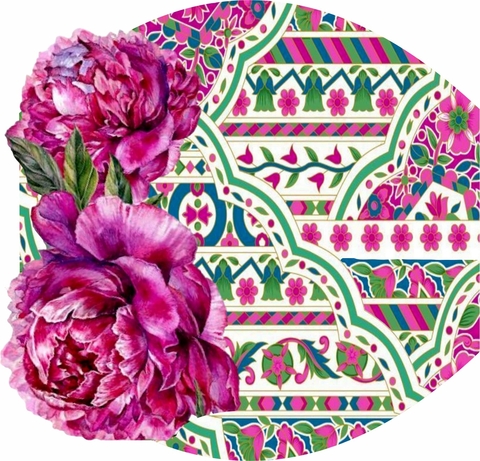 Jogo americano flores 3d