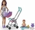 uego con muñeca, cochecito, muñeca de bebé y 5 accesorios, quita el asiento del cochecito para portabebés