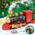 Juguetes de tren para niños y niñas con humo, luces y sonido, pistas, tren de juguete con motor de locomotora de vapor, autos de carga y pistas - tienda en línea