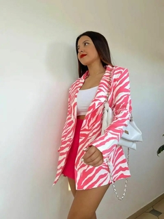 blazer sastrero crep estampado