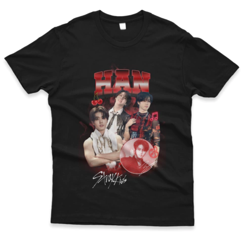 Camiseta Han - Stray Kids - Preta
