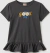 Blusa infantil com estampa e babados