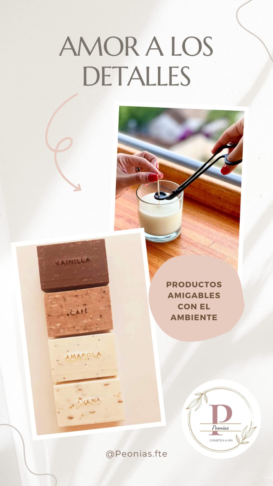 Banner de Peonias "Cosmética y Spa"