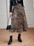 Falda plisada animal print