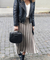 falda plisada eco cuero Gris