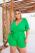Macaquinho Plus Size Decote V Transpassado Soltinho Verão - comprar online