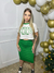 Conjunto Feminino Ribana Saia Com Fenda Lateral E Cropped - comprar online